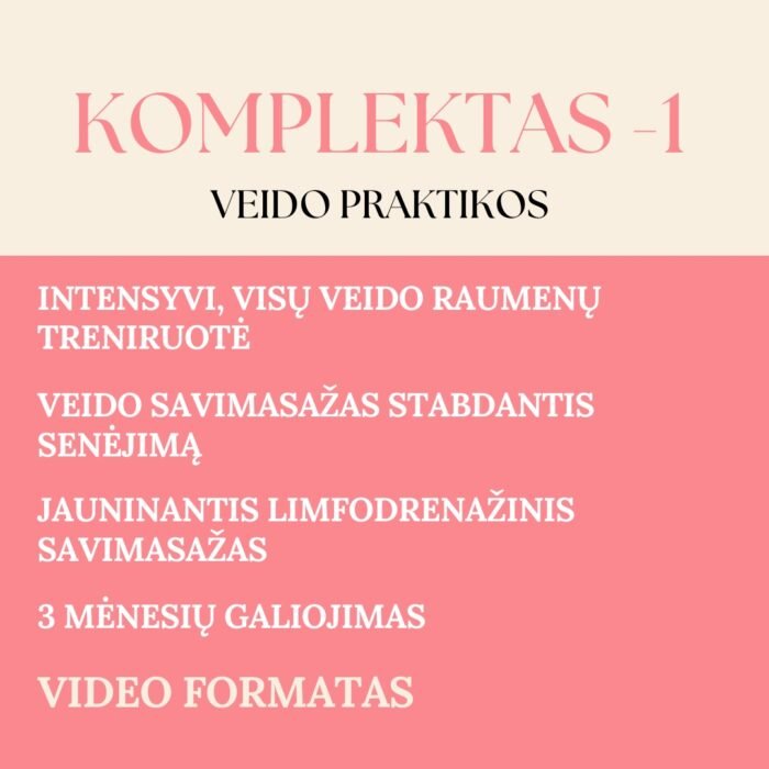 Komplektas KA-40 min. treniruotė, senėjimą stabdantis ir limfodrenažinis savimasažas